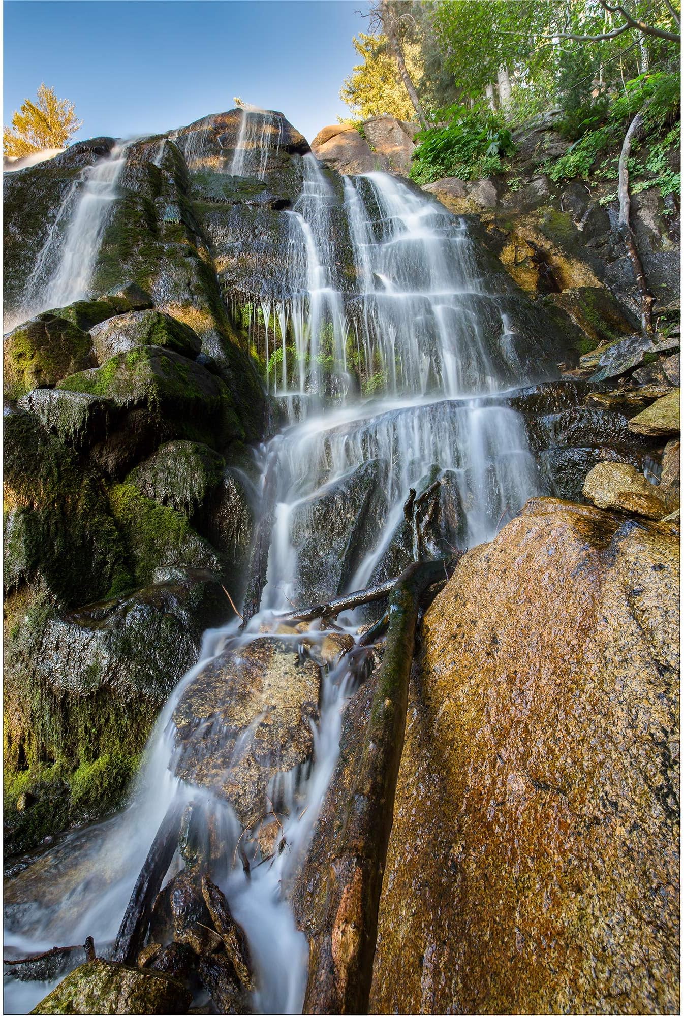 Utah Nature Photography 20x30 Inch Unframed Original Photography Print of Lower Bells Canyon Waterfall in Beautiful Bells Canyon Utah in Evening | Exceptional Quality Poster Direct from the Artist