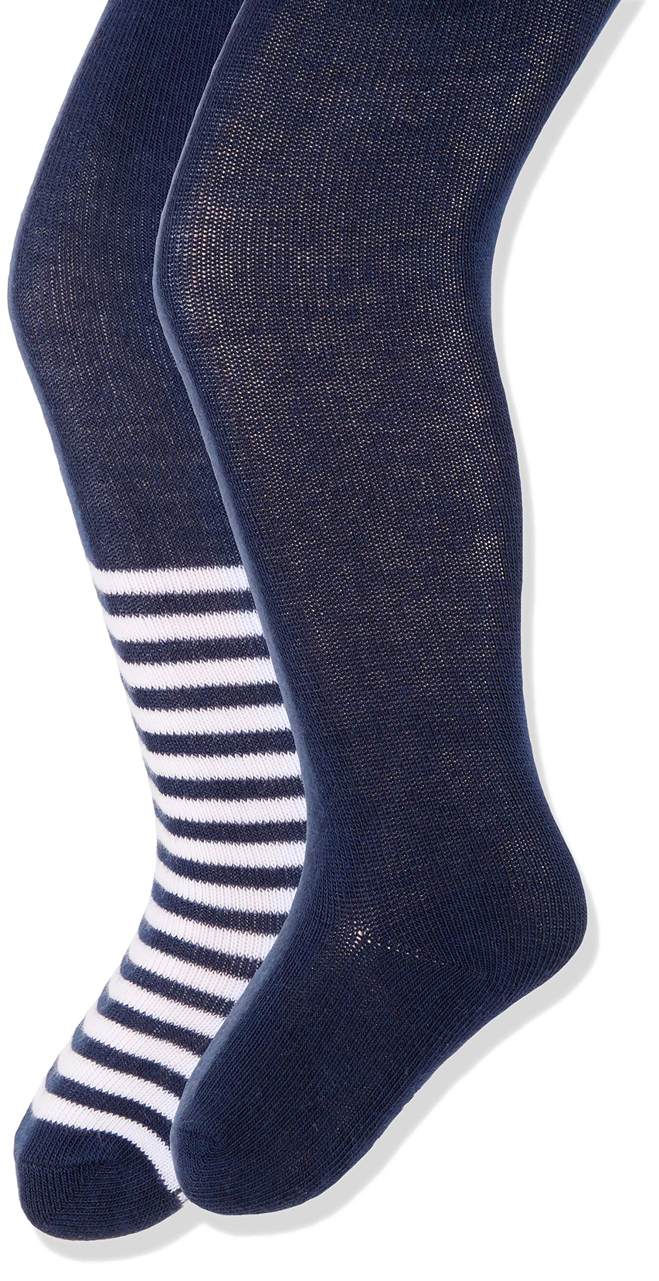 Playshoes Baby elastisch Wal und Unifarben mit Komfortbund Whale Tights Pack of 2, 900-Blue/White, 62-68