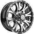 Viking Series 16" x 6" 8 On 6.5 Machined Lip and Face Gloss Black Finish Aluminum Wheel with Black Cap Updated sku WA-16060865-BMBB-13736-2