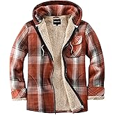 Elesuit Women's Full Zip Fleece Flannel Jacket Plaid Hooded Jackets Sherpa Lind Hoodies for Women