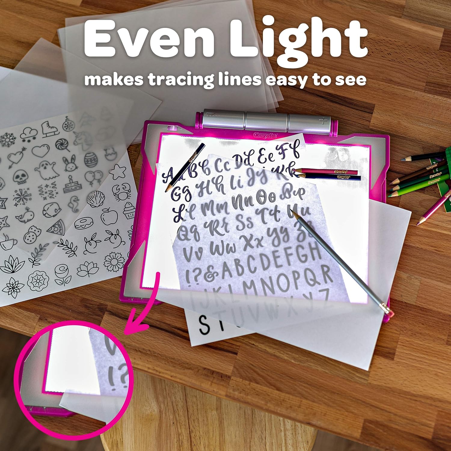 Crayola Light Up Tracing Pad Pink, Toys for Kids, Gift for Girls & Boys, Age 6+: Toys & Games