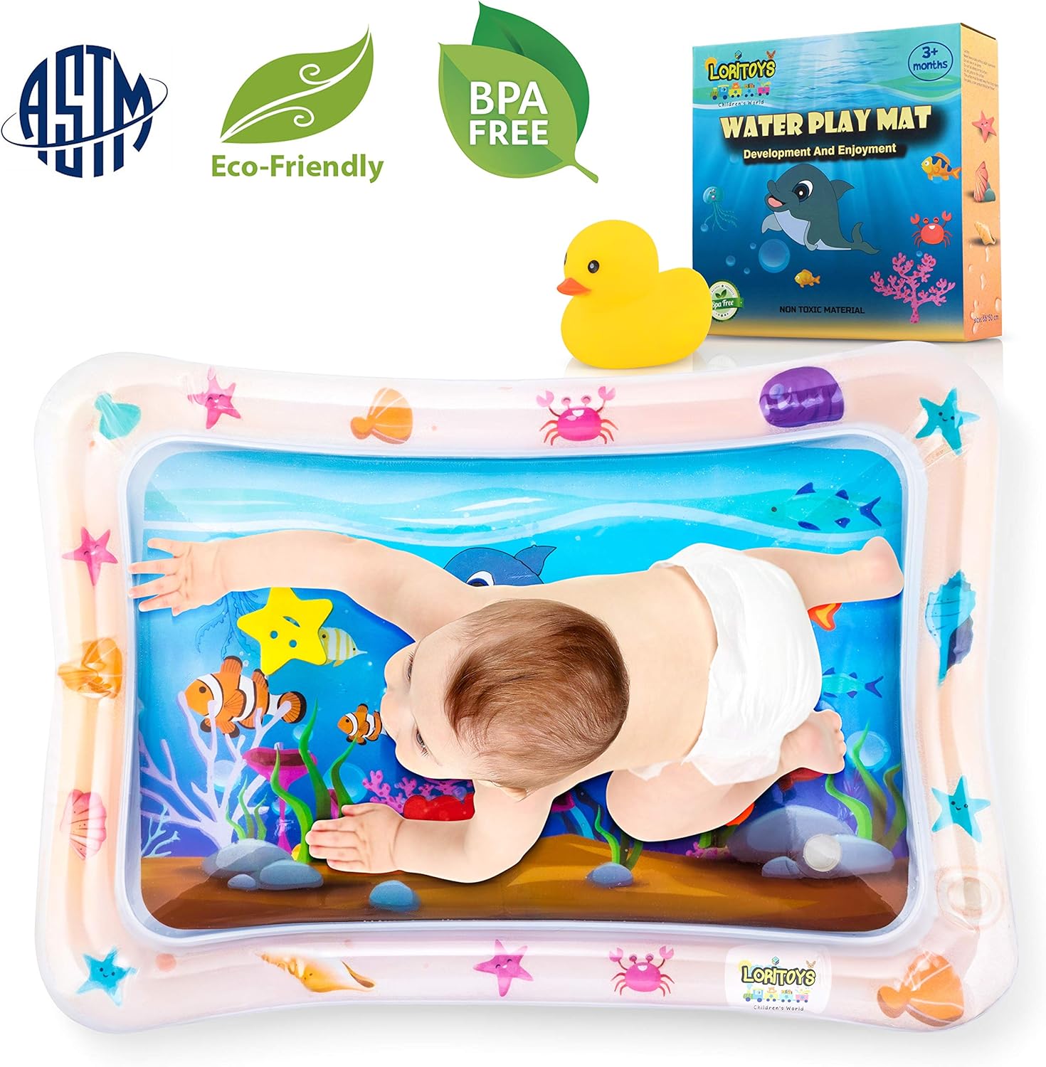 magifire tummy time baby water mat infant toy inflatable play mat for 3 6 9 months newborn boy girl