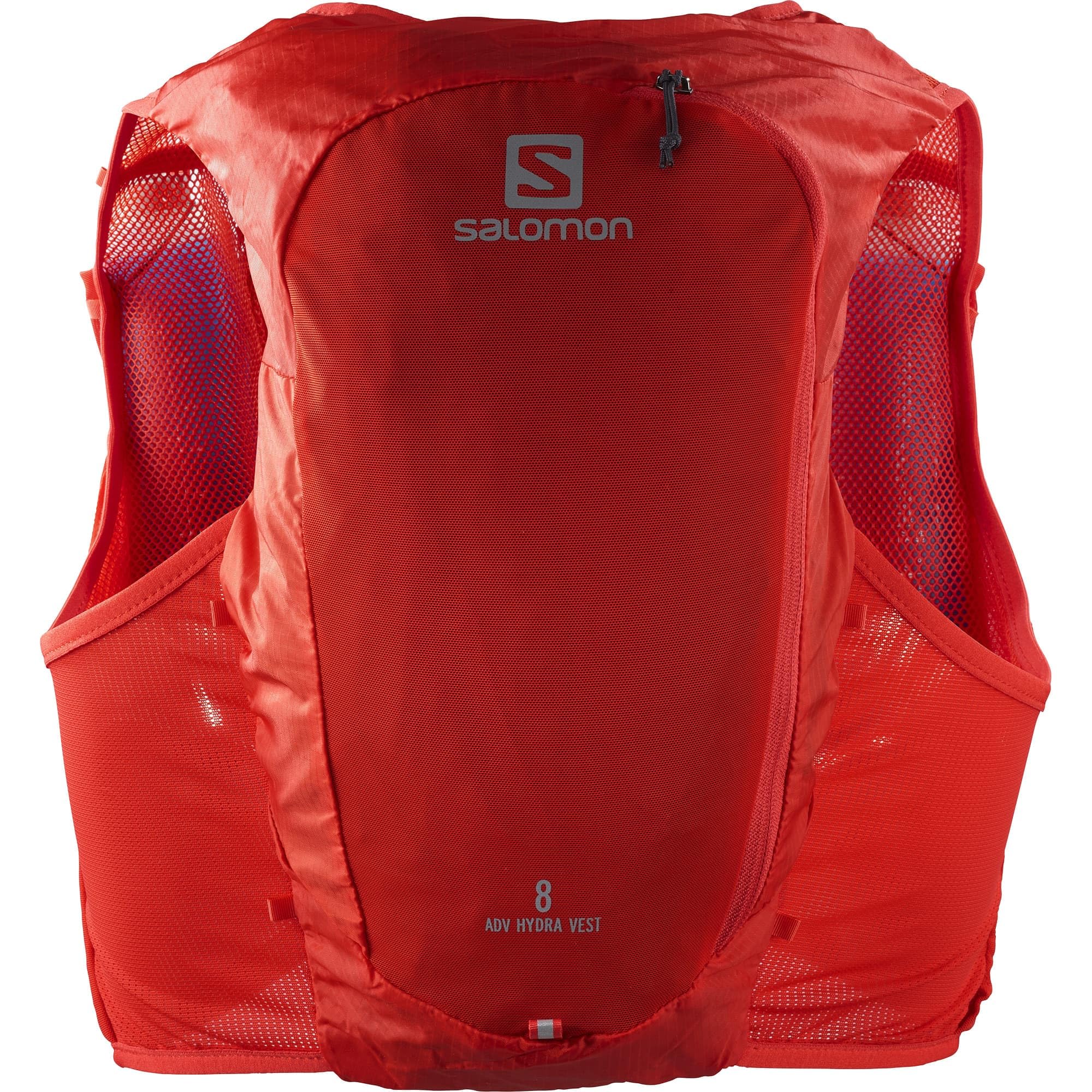 Salomon Hydra 8 Unisex Hydration Vest with 2 Soft Flasks (500ml), Trail Running and Hiking, Fiery Red, Small — image 1