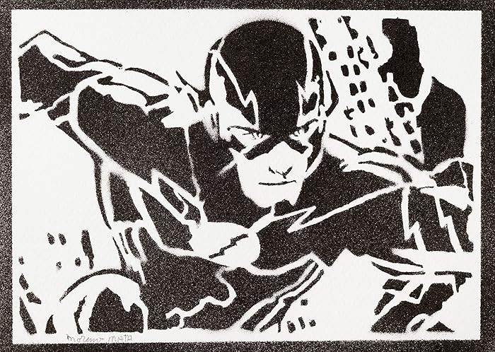The Flash Justice League Poster Plakat Handmade Graffiti Street Art - Artwork