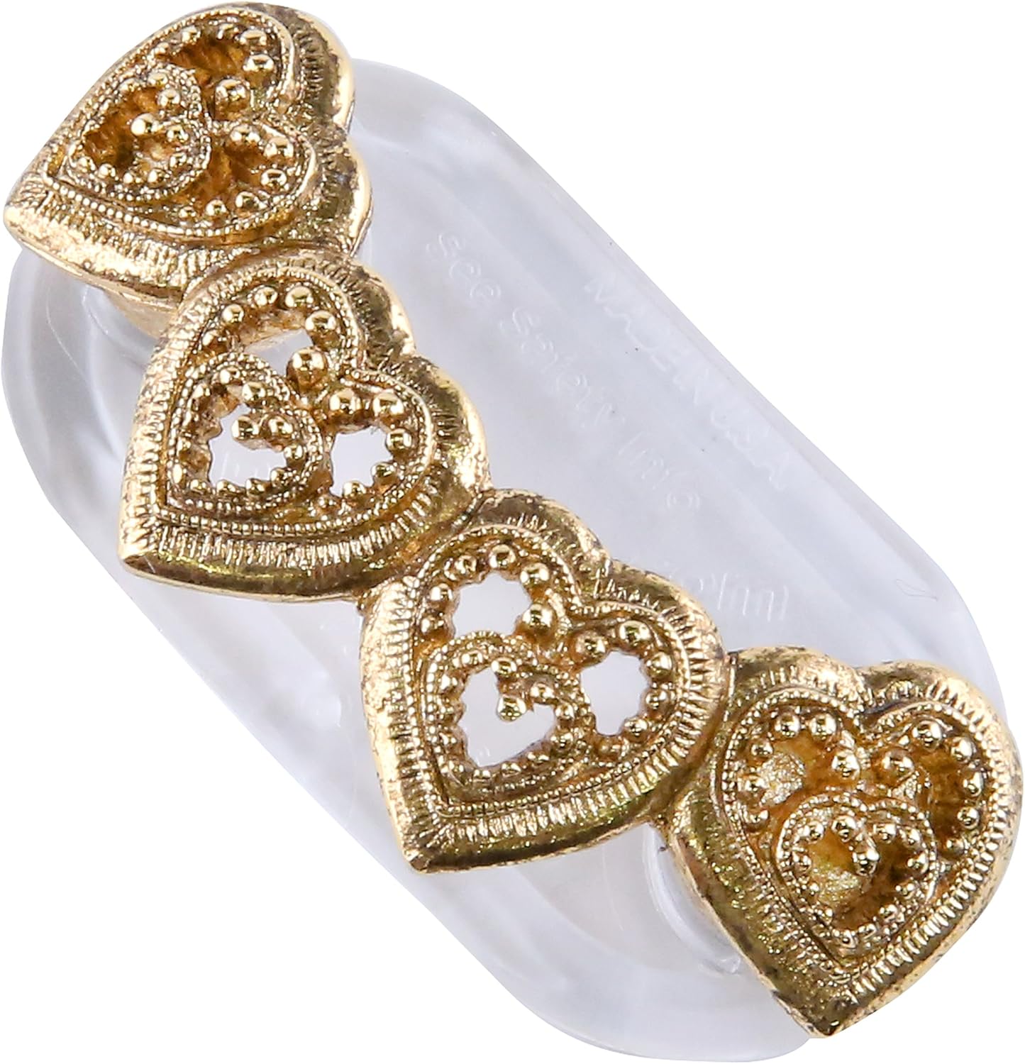 Magcessory Heart Trail Magnetic Eyeglass Holder Brooch, Gold