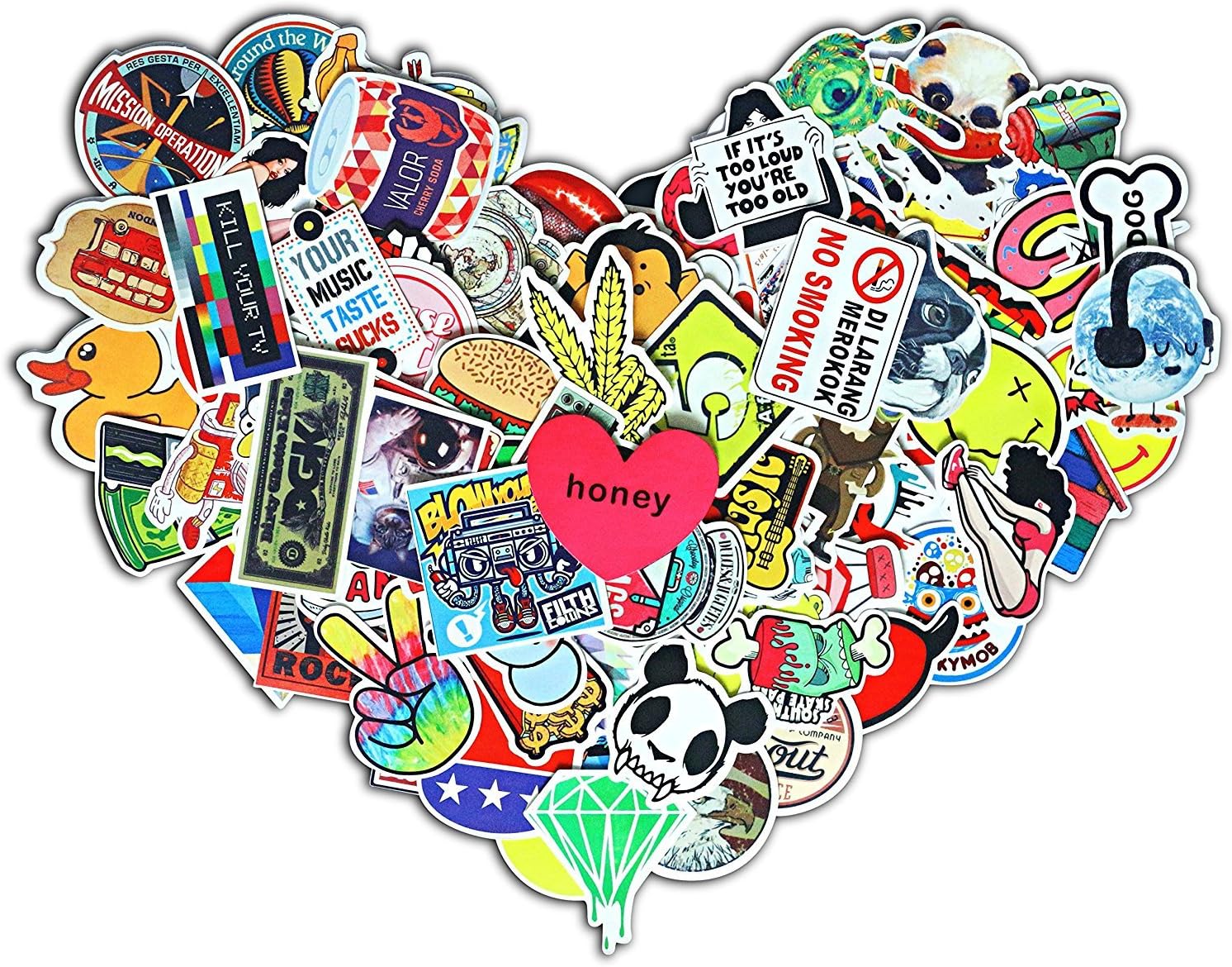200 Packs SameAnts Graffiti Random Car Stickers for Motorcycle Bicycle Skateboard Laptop Luggage Vinyl Bumper Stickers