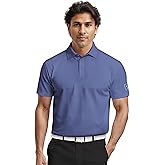 PGA Tour Mens Short Sleeve Golf Polo with Geo Print and Moisture Wicking Fabric