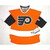 Reebok Philadelphia Flyers NHL Youth Home Color Blank Replica Jersey, Orange (Orange, L/XL)