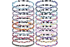 Ecally 20 Pieces Baseball Necklace 3 Braided Rope Tornado Necklace Sports Gifts for Men Player Fans Team Sports, 18 Inches