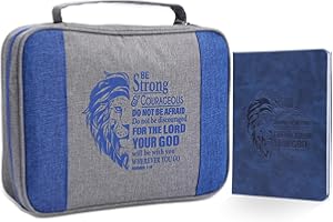 Faithful Hers Bible Covers for Men 2pcs Bible Case Set with Notebook Church Bag Bible Study Book Case with Handle Lightweight Nylon Carrying Bags Christmas Gift