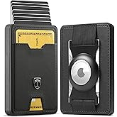TRAVANDO Swype Slim Wallet for Men Metal RFID Blocking Mens Wallet Card Case (With AirTag* Pocket)