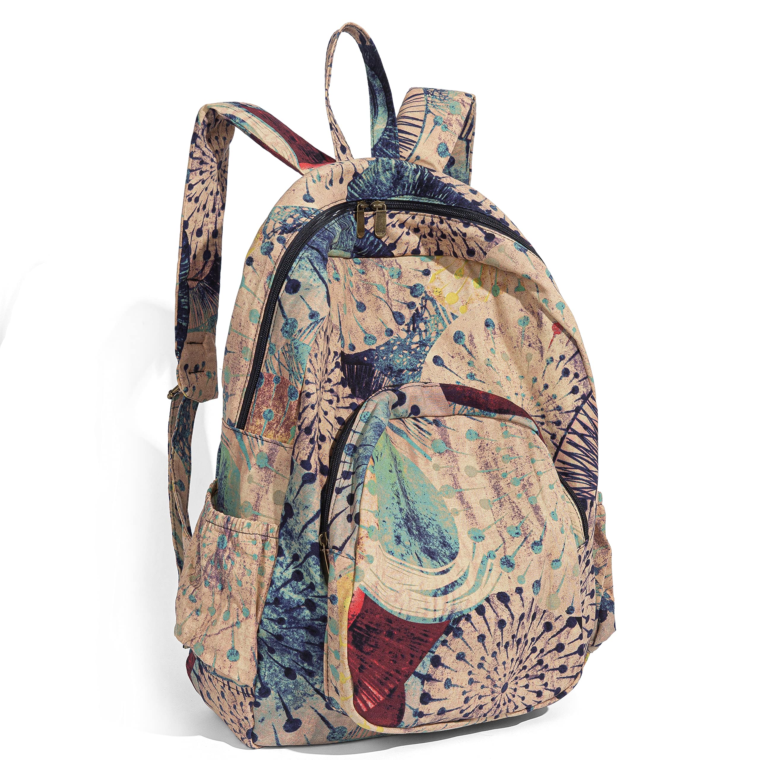 Photo 1 of OPQRSTU Women Hippie Hand Bag Large Capacity Bohemian Bag Portable Tourist Fashion Backpacks (Khaki)