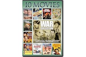 War, 10-Movie Collection: The Eagle and The Hawk / The Last Outpost / Bengal Brigad / Jet Pilot / Ulzana's Raid / To Hell and Back / In Enemy Country / Raid on Rommel / Battle Hymn / Wake Island(Packaging may vary)
