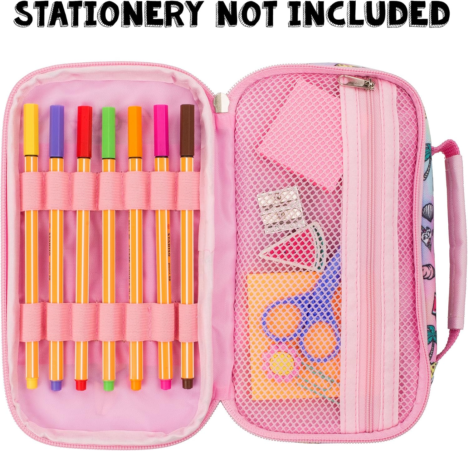 Fringoo, Kids Pencil Case, Two Compartment, Large Pencil Case for Kids and Teens, Stationery Organiser with Handle - Image 5