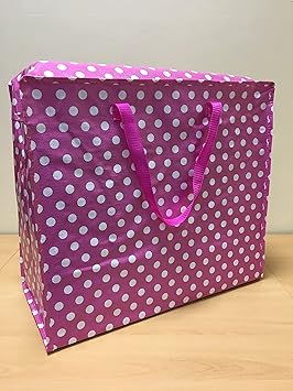 Eshopuk Pink Polka Dot Retro Großen Jumbo Aufbewahrungstasche