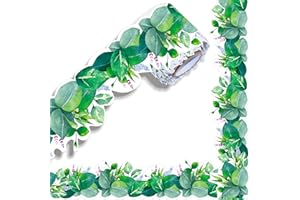 ERKE 60 Feet Bulletin Board Borders, Scalloped Rolled Border Trim with Floral and Leaves Patterns for School, Classroom & Offices