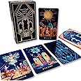 La Muci Fantome Tarot Cards Deck Unique Art Work with Guide Book for Beginners - A Minimalist Tarot Large Deck with Astrology Tarot Deck, Blue Golden Thread Tarot and Phantomwise Tarot Deck