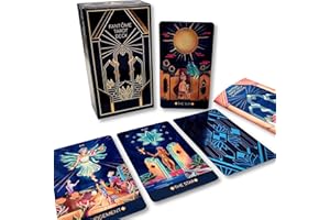 La Muci Fantome Tarot Cards Deck Unique Art Work with Guide Book for Beginners - A Minimalist Tarot Large Deck with Astrology Tarot Deck, Blue Golden Thread Tarot and Phantomwise Tarot Deck