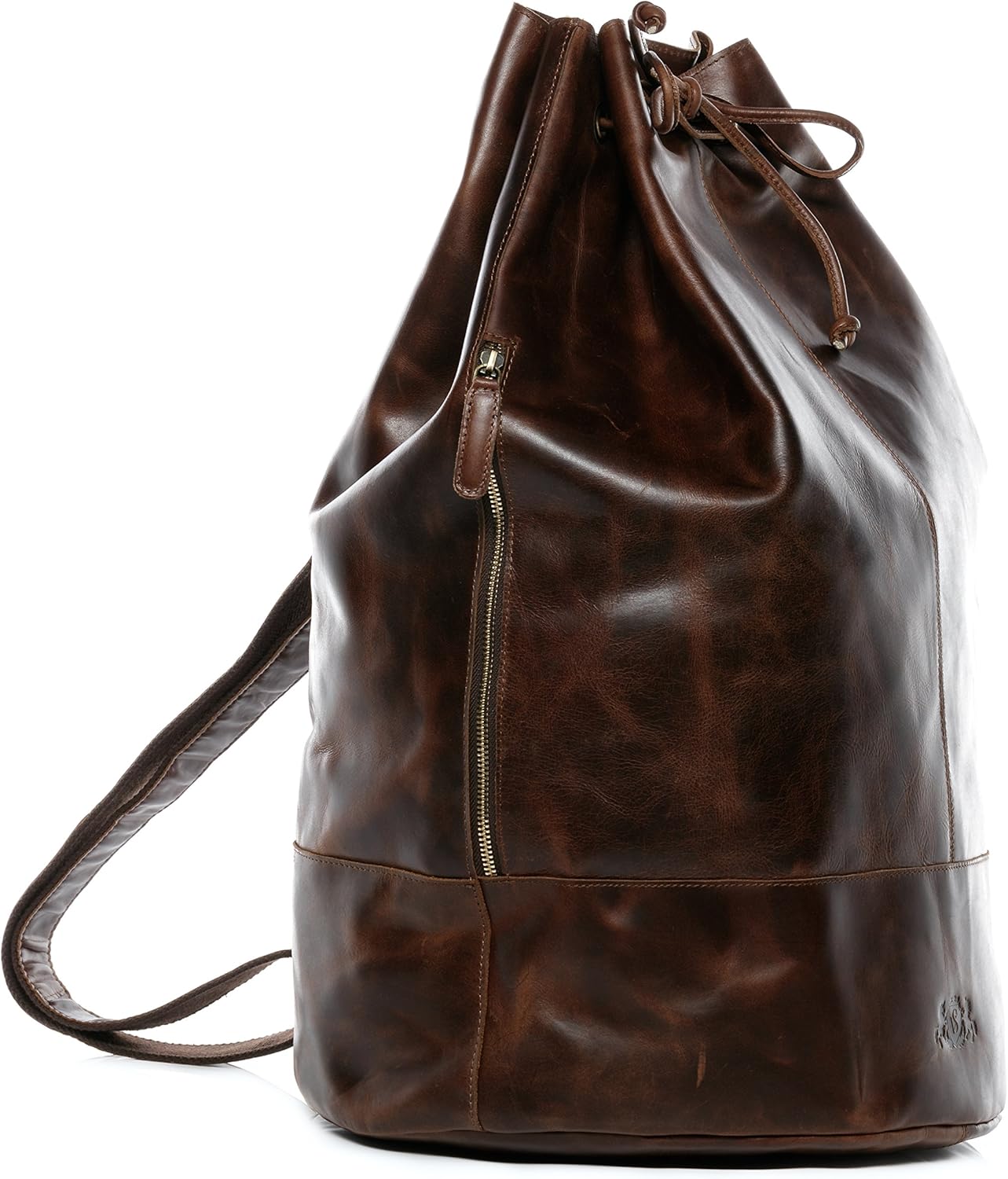the leather duffle backpack