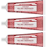 Dr. Bronner’s All-One Toothpaste– Cinnamon, 5 oz, 3-Pack– Fluoride-Free Toothpaste for Adults, SLS-Free, 70% Organic & Natural Ingredients, Vegan, Helps Freshen Breath, Reduce Plaque, Whiten Teeth
