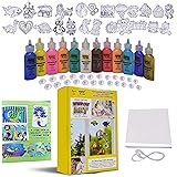 KOKO AROMA Window Paint Art Create Your Own 24 Suncatcher with Fun Story Coloring Book Kit-Boys Girls Toys Age 6-12…