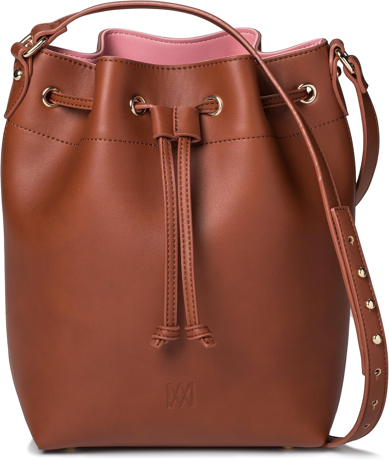 vegan leather bucket bag