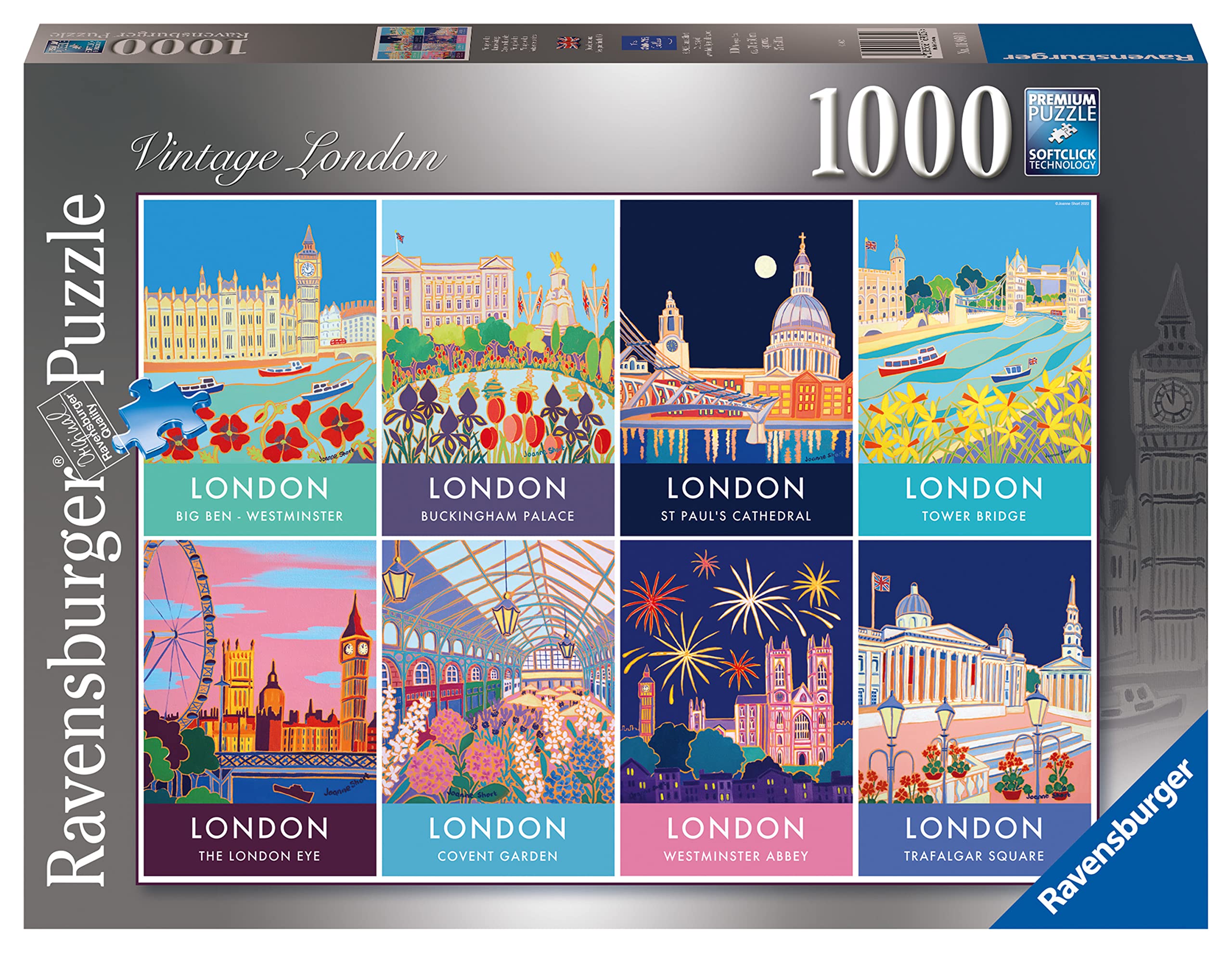 Ravensburger Vintage London 1000 Piece Jigsaw Puzzle for Adults & Kids Age 12 Years Up - England, UK