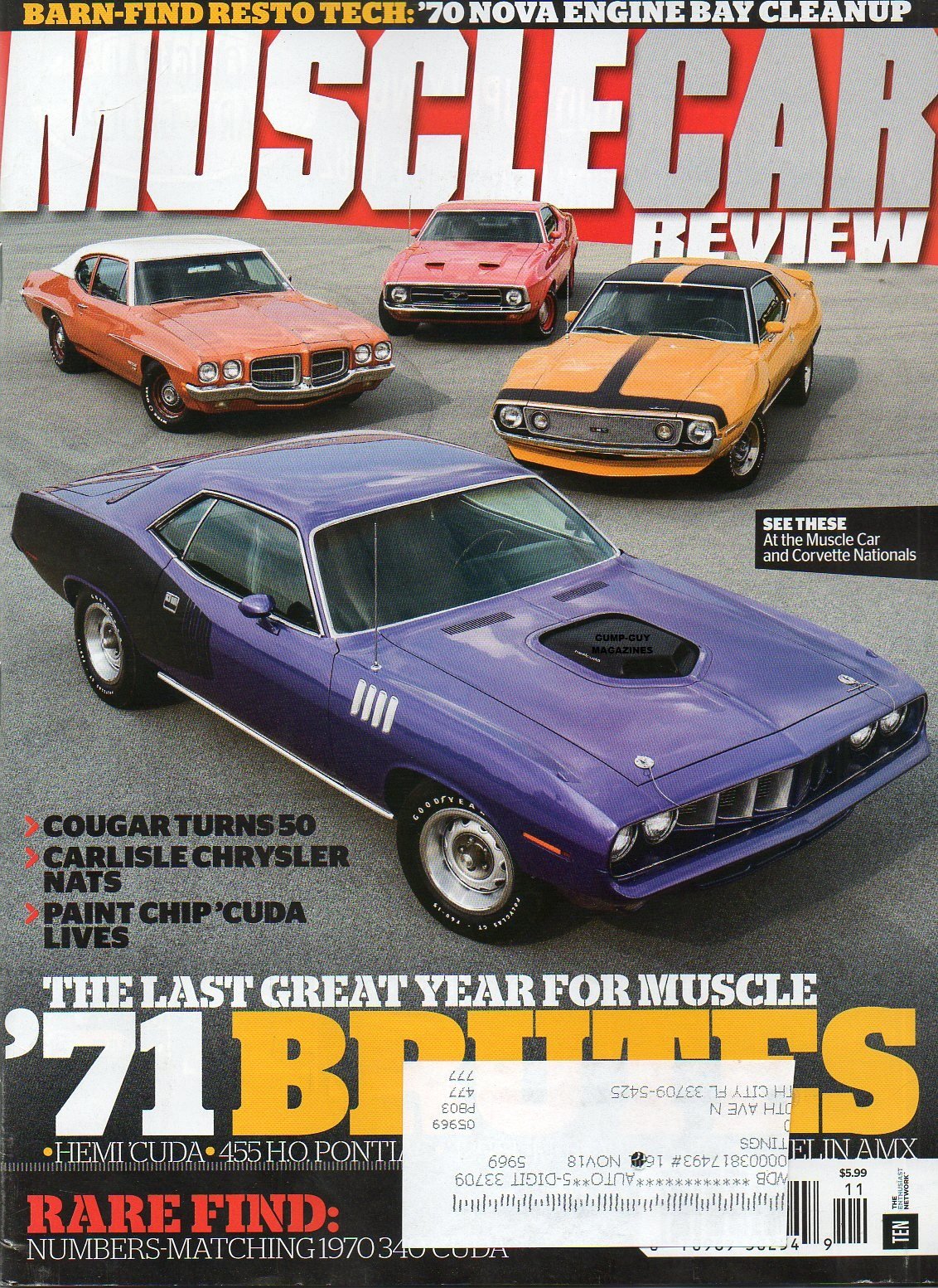 Muscle Car Review 2016 Magazine Rare Barn Find Resto Tech 1970