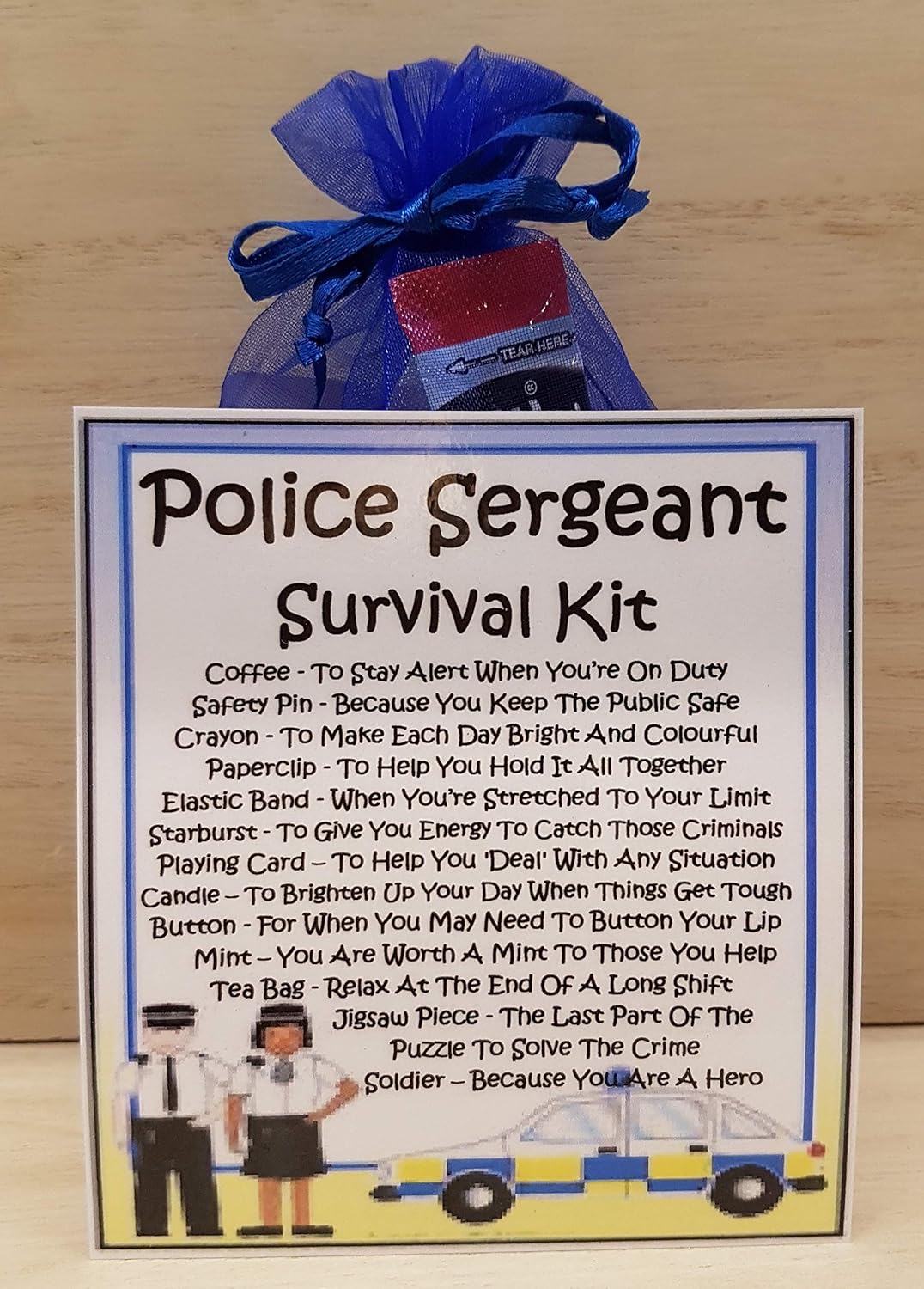 Police Sergeant Survival Kit Unique Fun Novelty Gift & Card All In
