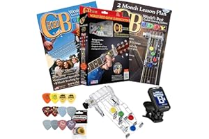 Chord Buddy Guitar Learning System with True Tune Chromatic Tuner & Picks Package - Play Guitar Today with this Shark Tank ChordBuddy Product