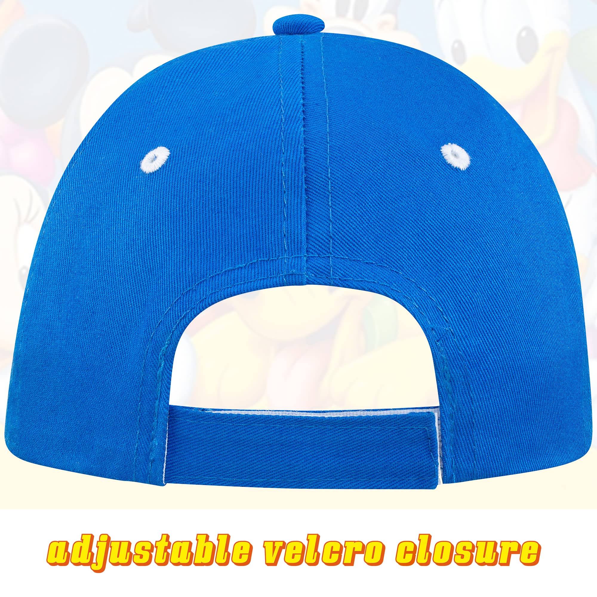 Disney Mickey Mouse and Friends Donald Duck, Goofy and Pluto Chill Squad Baseball Cap - Boys 4-7 Years 100% Cotton Royal Blue