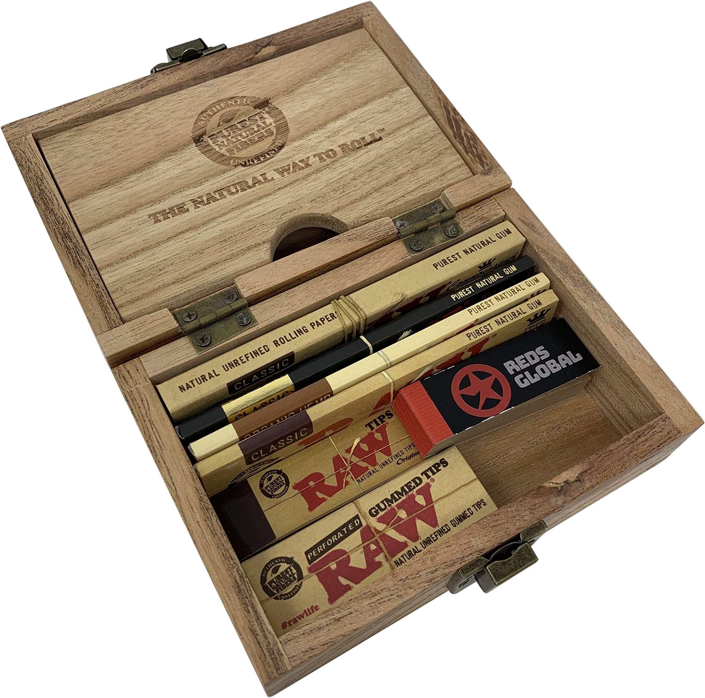 Reds Global Brand Exclusive Tips Pack and RAW Classic Wood Box