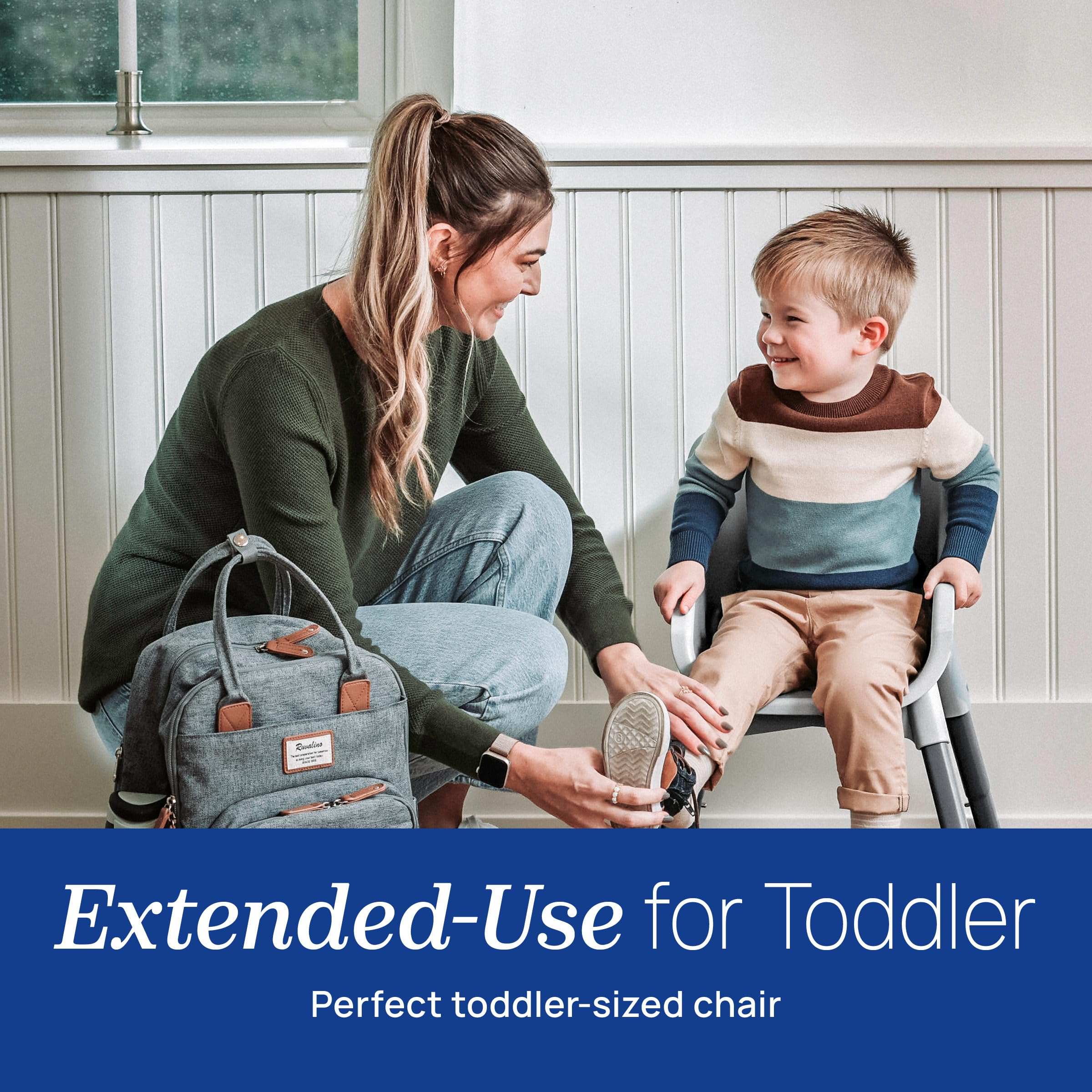 Chicco Zest 4-in-1 Folding High Chair, Feeding Chair, Toddler Chair and Youth Stool, Multi-Use Easy Clean High Chair | Capri/Blue