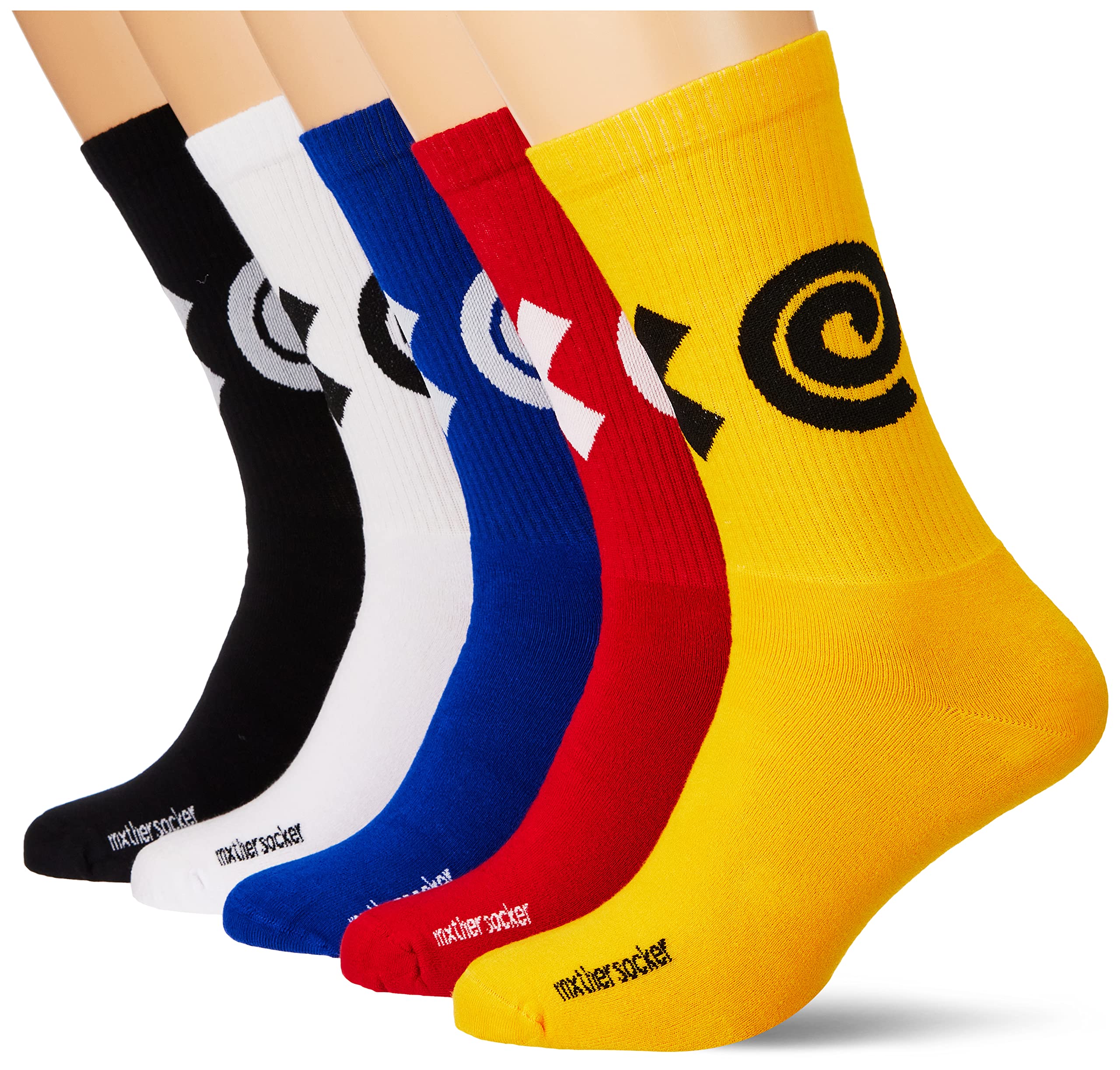 Mxthersocker Essential Big Beeps Pack of 5 Socks, Multi Yellow, S
