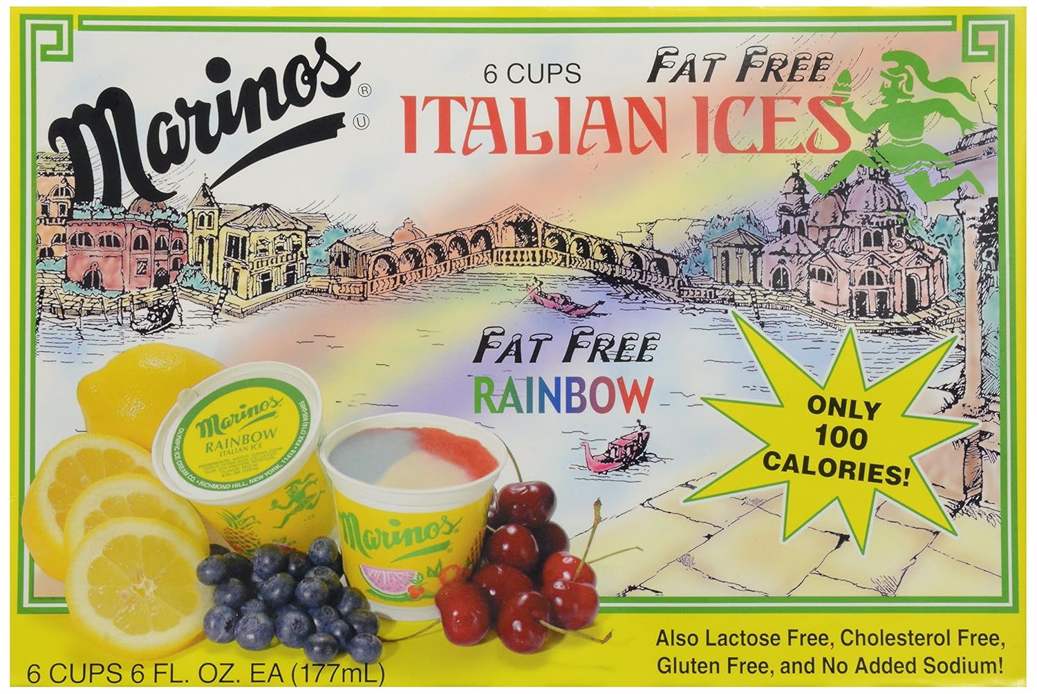 Marino's, Italian Ice Rainbow, 36 oz (Frozen) Grocery
