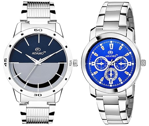 Analogue Blue Dial Mens & Womens Couple Watch -817-324Sm05