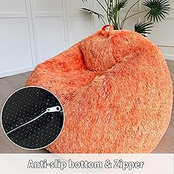LIFEREVO Faux Fur Stuffed Animal Storage Bean Bag