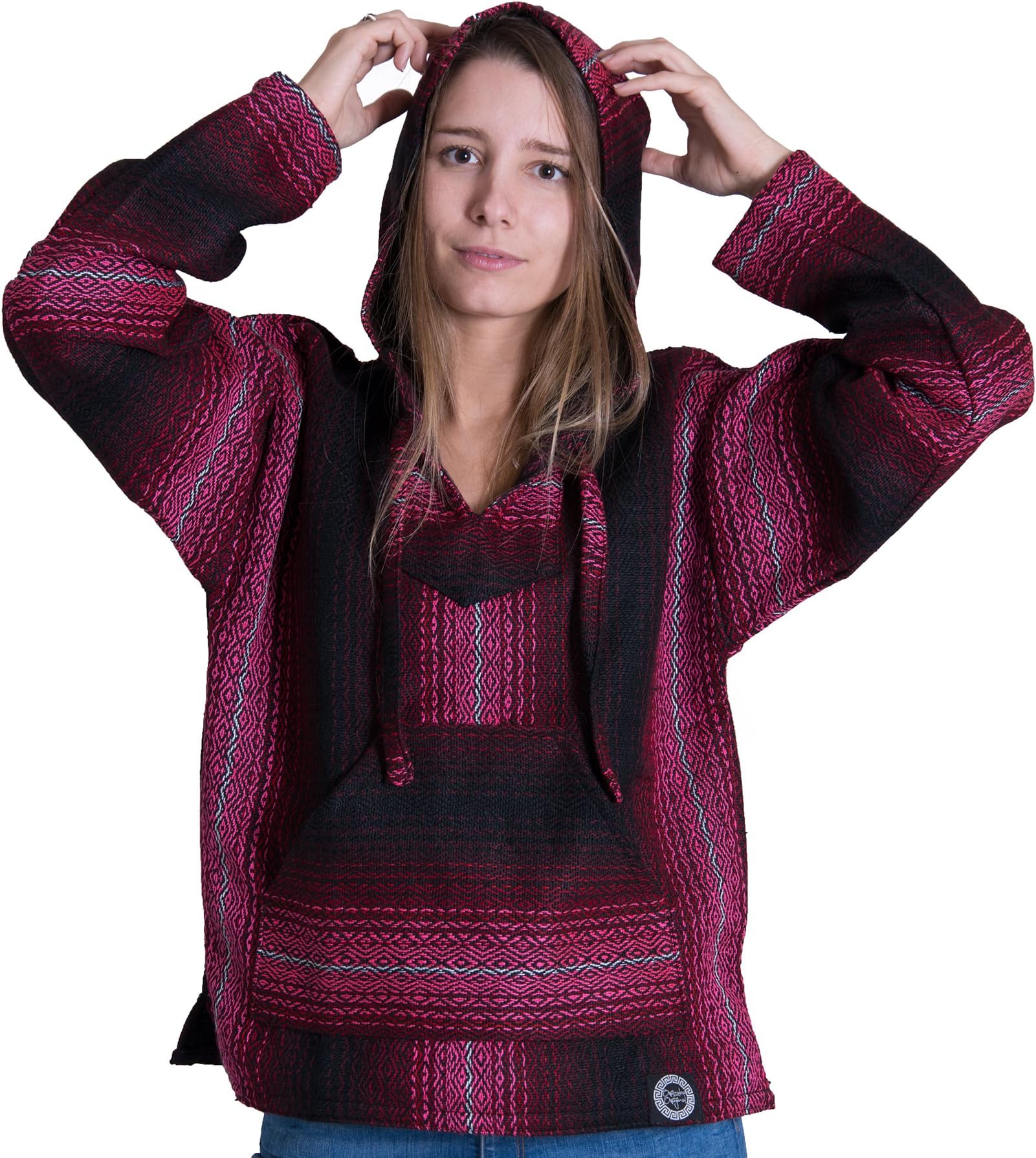 Baja Hoodie | Drug Rug | Hippie Surf Poncho | 50 COLORS | XS-4XL