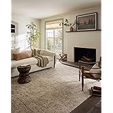 Loloi Magnolia Home Junie Oatmeal/Smoke 7'-10" x 10'-2" Area Rug | Magnolia Home by Joanna Gaines JUE-02 Approx. 8x10 Beige Living room Dining room Bedroom, Modern, Sophisticated, Area Rug