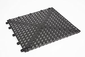 Dri-Dek® Pickup Truck Bed & Service Work Truck Compartment Liner - 1'x1' Interlocking Mats (6-Pack, Black)