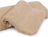 Non Slip Bath Mat 2 Pack 40x60cm Beige Absorbent Ultra Soft