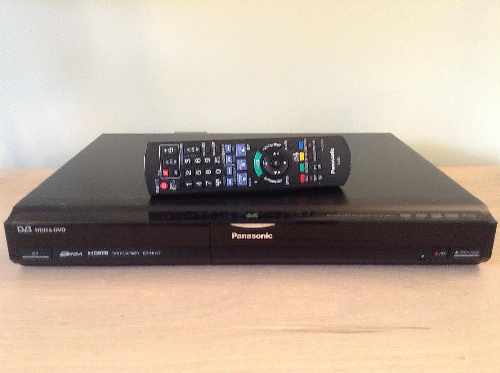 Panasonic DMR-EX77EB-K 160GB HDD DVD Recorder 1080p Freeview Black