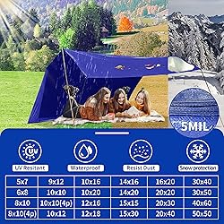 Tarp 5x7 ft 100% Waterproof Uv Resistant High