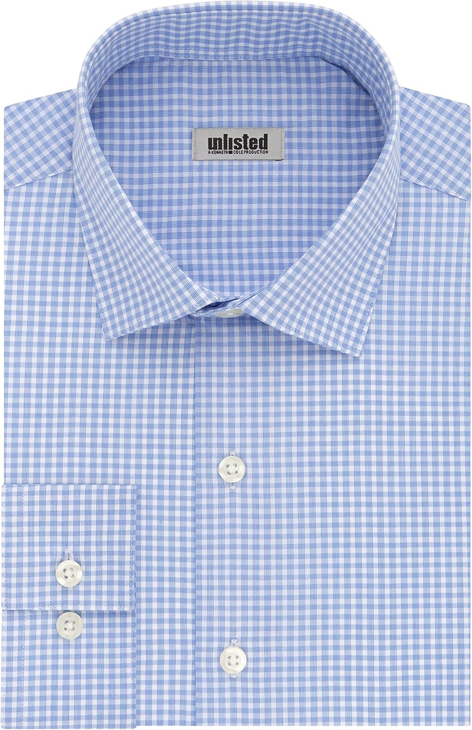 Unlisted by Kenneth Cole Men's Dress Shirt Slim Fit Checks and Stripes (Patterned) at  Men’s Clothing store