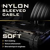 EZDIY-FAB PSU Cable Extension Sleeved Custom Mod GPU PC Power Soft Nylon 300MM view 5