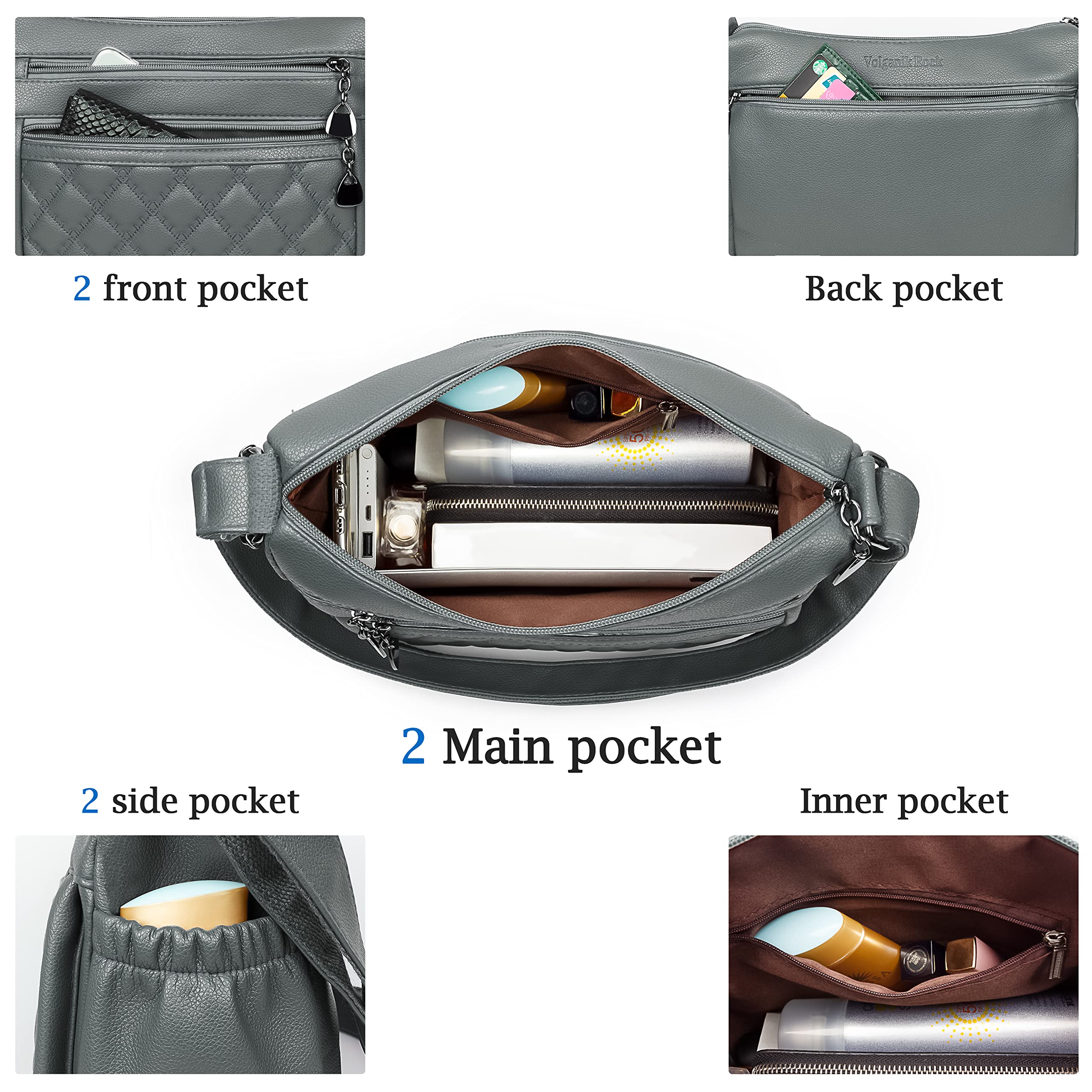 Crossbody Purse for Women Ladies Soft PU Leather Shoulder Bag Medium Roomy Handbag Fashion Tote Top Handle Satchel