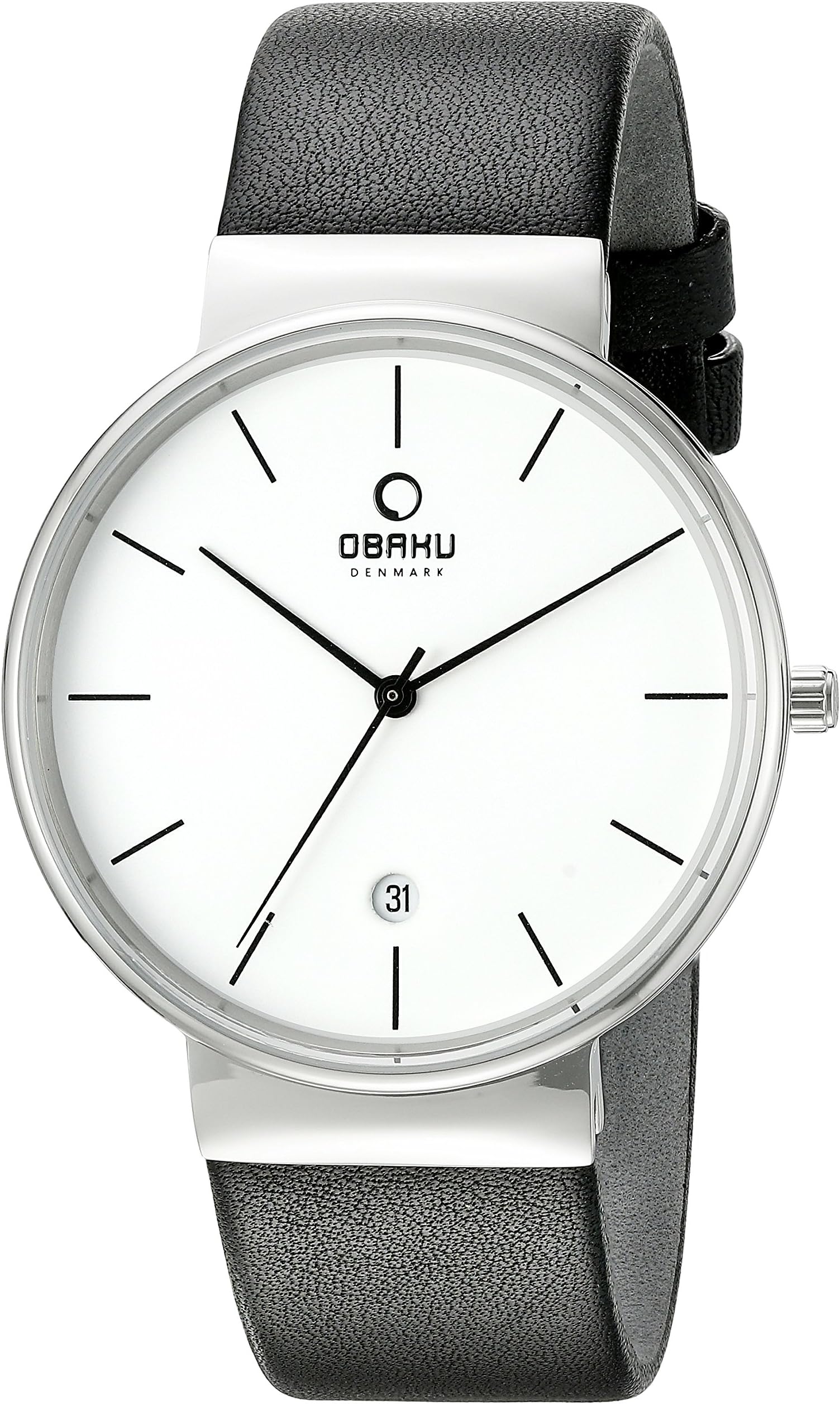 Obaku Men's V153GDCIRB Analog Display Analog Quartz Black Watch