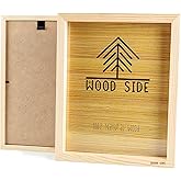 Wooden Picture frames 5x7 Inch - with Real Glass - Set of 2 - Eco Unfinished Wood - Thick Borders - Natural Wood Color for Table Top Display and Wall Mounting Photo Frame