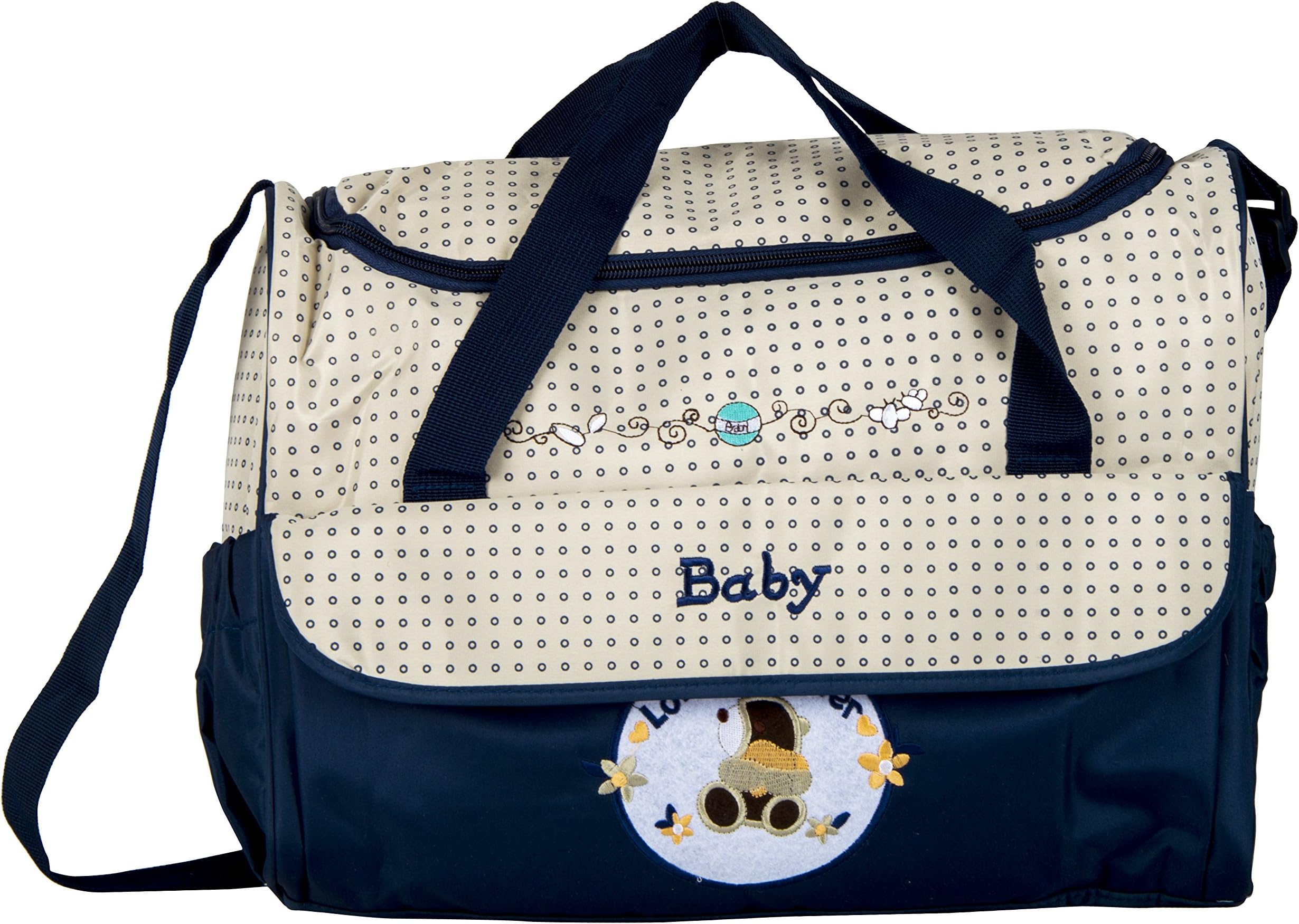 Tinny Tots Baby Diaper Bag (Blue, Bag- DNA-2-088-NAVY Blue)