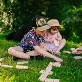 Jaques of London Wooden Giant Dominoes Garden Games for Kids view 7
